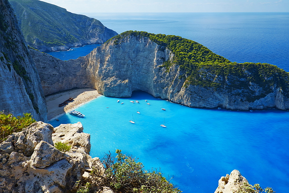 Shipwreck beach, Zante island, Ionian Islands, Greek Islands, Greece, Europe