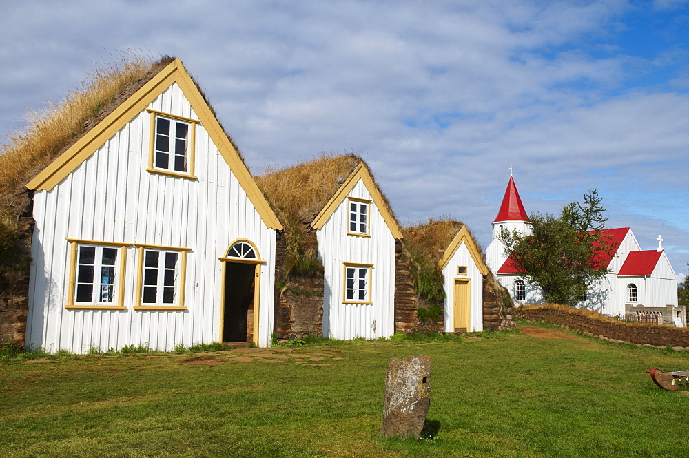 Traditional farm of Glaumbaer around Varmahlid, Iceland, Polar Regions