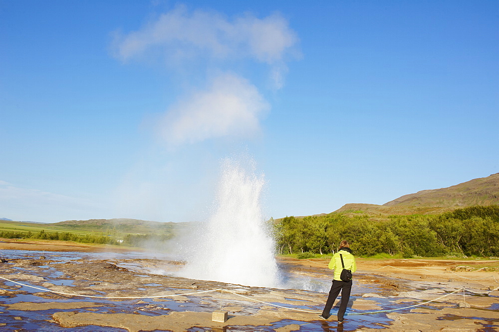 Strokkur geyser, Geysir, Iceland, Polar Regions