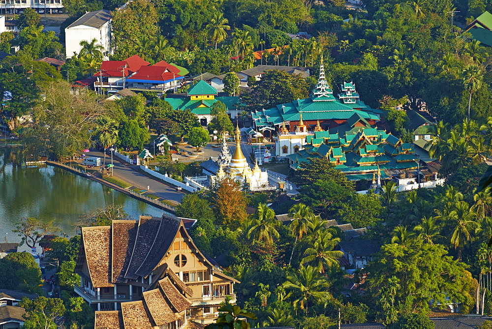 Wat Chong Klang on the Nong Chong Kham, Mae Hong Son, Thailand, Southeast Asia, Asia