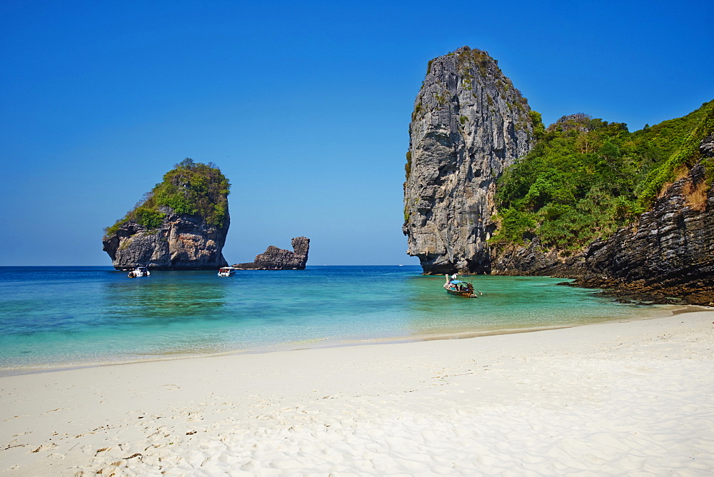 Ko Phi Phi Don island, Krabi Province, Thailand, Southeast Asia, Asialots of beach clean up