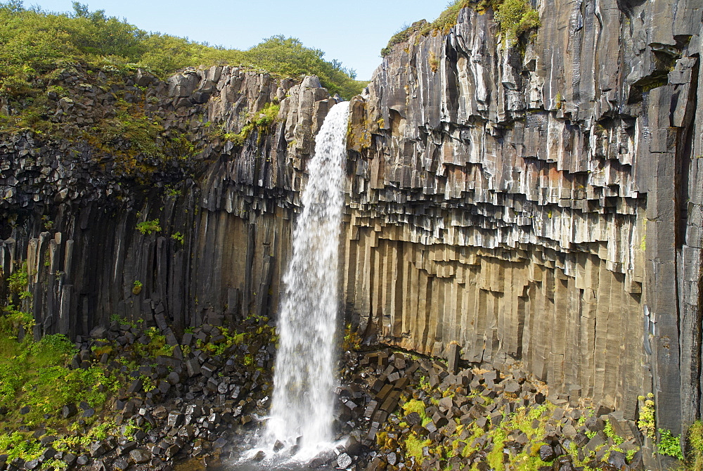 Svartifoss waterfall, Skaftafell, Iceland, polar Regions