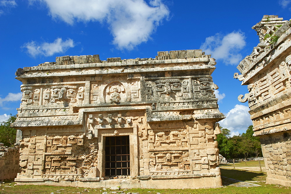 The church in ancient Mayan ruins, Chichen Itza, UNESCO World Heritage Site, Yucatan, Mexico, North America