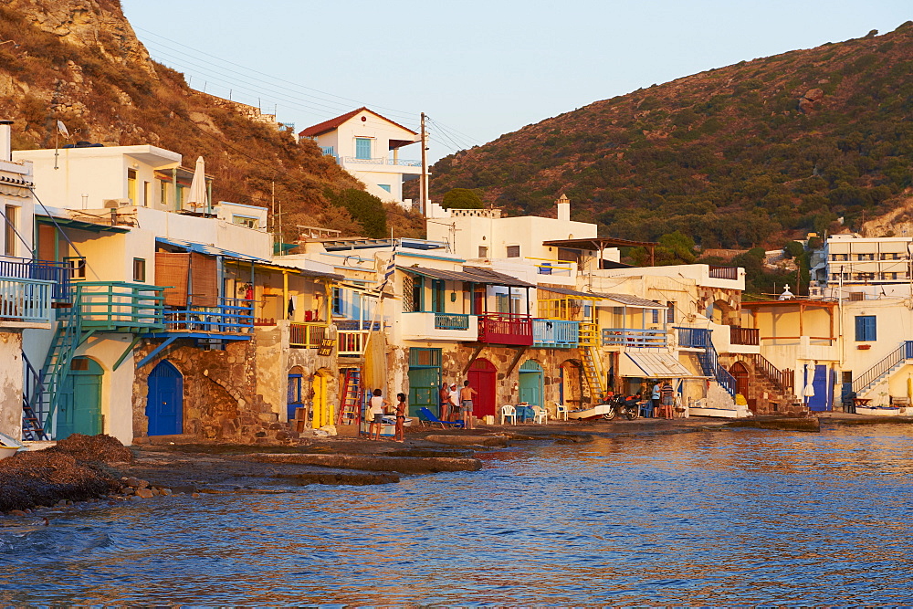 Klima, old fishing village, Milos Island, Cyclades Islands, Greek Islands, Aegean Sea, Greece, Europe