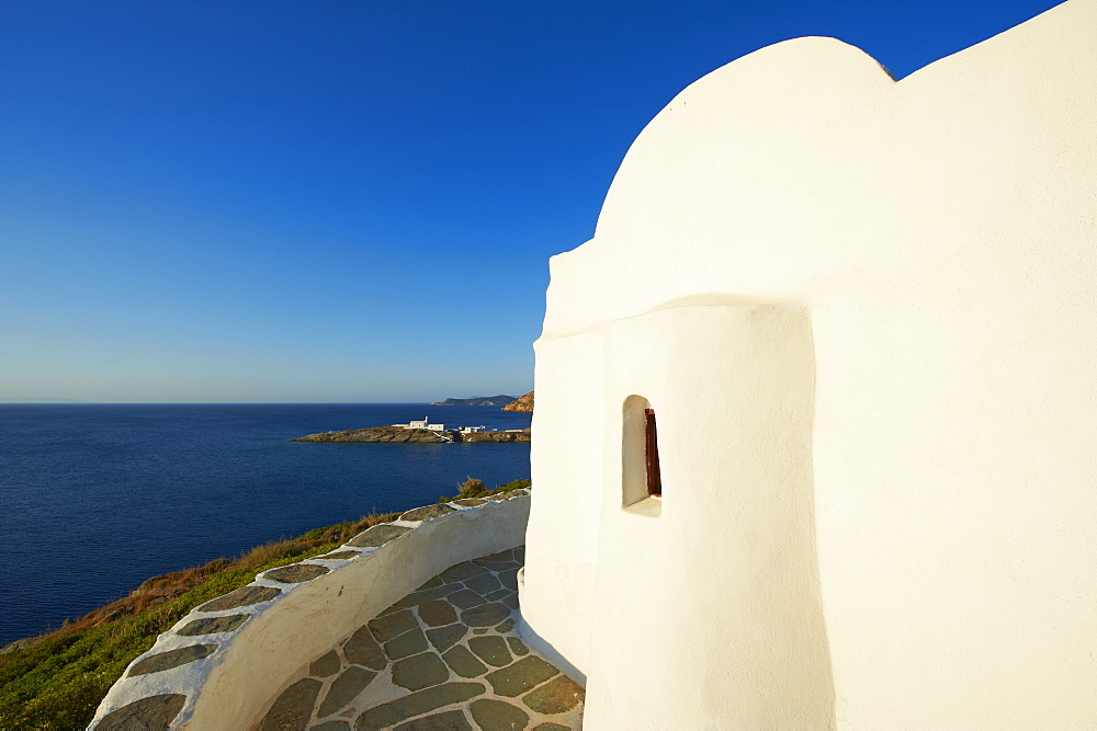 Church and Panagia Chryssopigi monastery, Sifnos, Cyclades Islands, Greek Islands, Aegean Sea, Greece, Europe