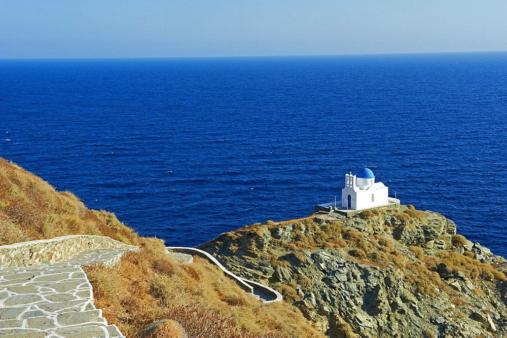 The church of Seven Martyrs, Kastro, Sifnos, Cyclades Islands, Greek Islands, Aegean Sea, Greece, Europe