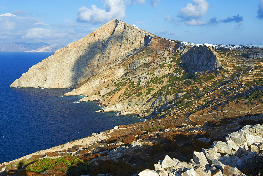 Panagia Kimissis monastery, Kastro, The Chora village, Folegandros, Cyclades Islands, Greek Islands, Aegean Sea, Greece, Europe