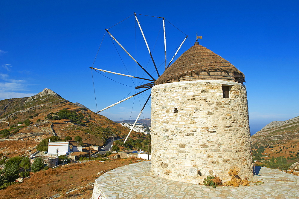 Windmill, Naxos, Cyclades Islands, Greek Islands, Greece, Europe