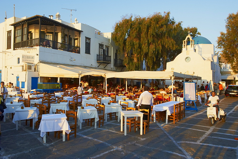 Little Venice, Alefkandra district, The Chora (Hora), Mykonos, Cyclades Islands, Greek Islands, Aegean Sea, Greece, Europe