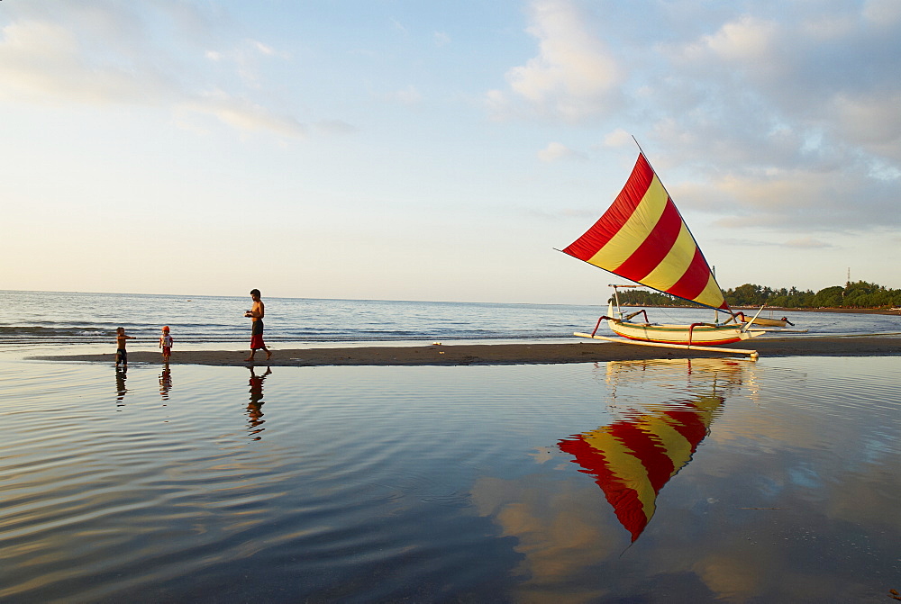 Sailboat, Lovina beach, Bali, Indonesia, Southeast Asia, Asia