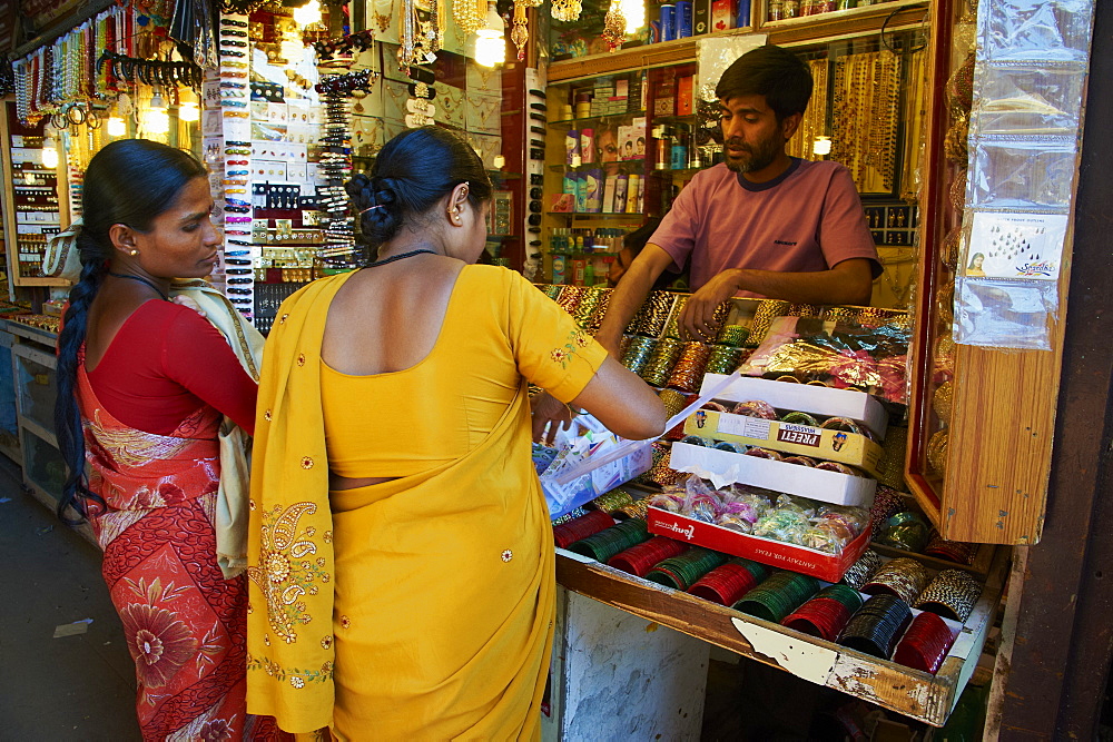 Bracelets and bangles for sale, Devaraja market, Mysore, Karnataka, India, Asia