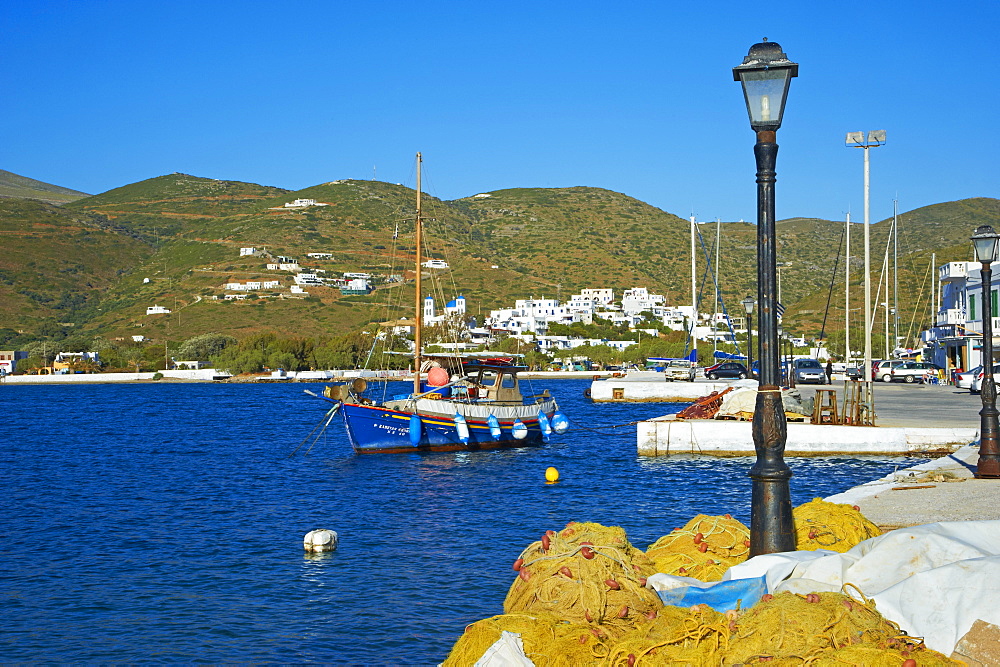 Katapola port, Amorgos, Cyclades, Aegean, Greek Islands, Greece, Europe