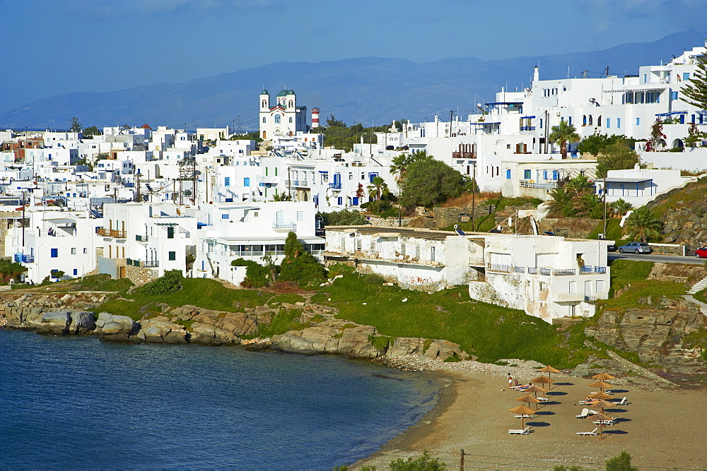 Beach, Naoussa, Paros, Cyclades, Aegean, Greek Islands, Greece, Europe