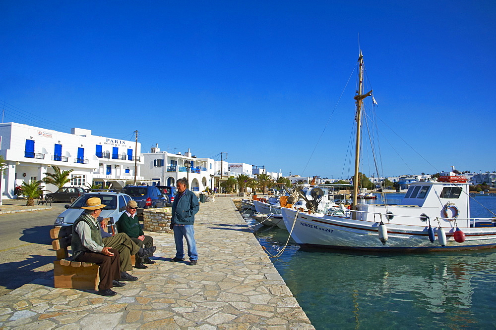 Harbour, Kastro, Antiparos, Paros, Cyclades, Aegean, Greek Islands, Greece, Europe