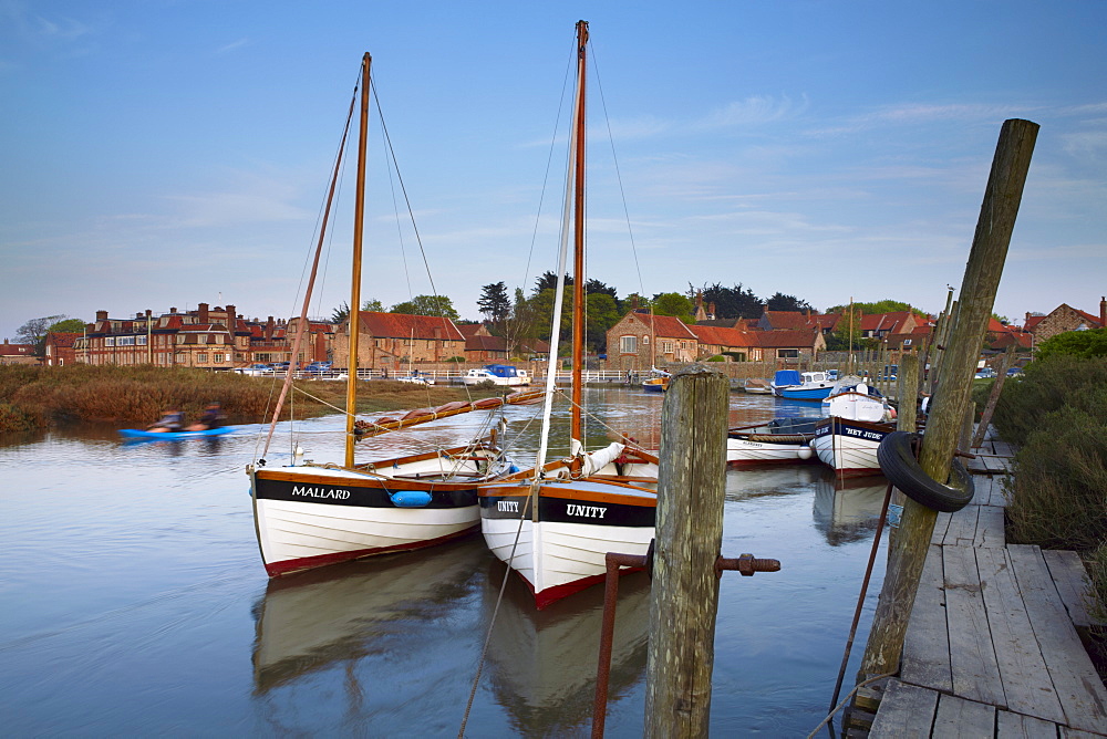 High tide on a spring evening at Blakeney Quay, Norfolk, England, United Kingdom, Europe