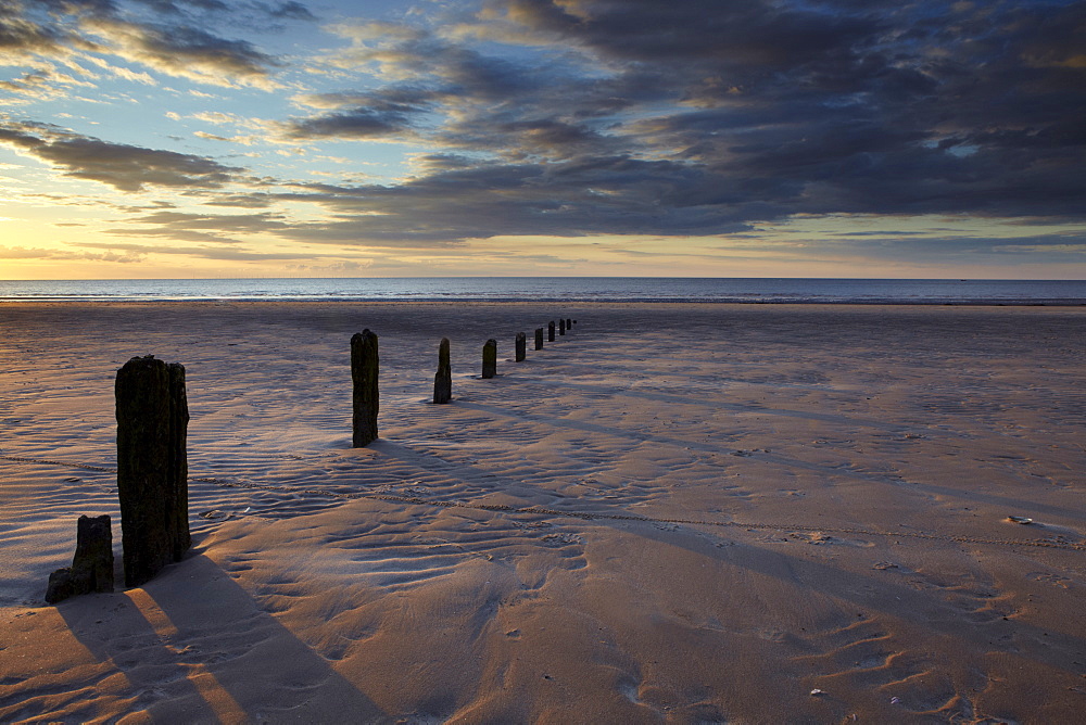 A summer sunset at Brancaster, Norfolk, England, United Kingdom, Europe