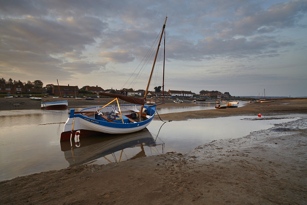 Early morning on an autumn day at Burnham Overy Staithe, Norfolk, England, United Kingdom, Europe