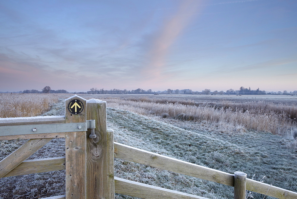 Winter scene in the Norfolk Broads near Ludham Bridge, Norfolk, United Kingdom, Europe