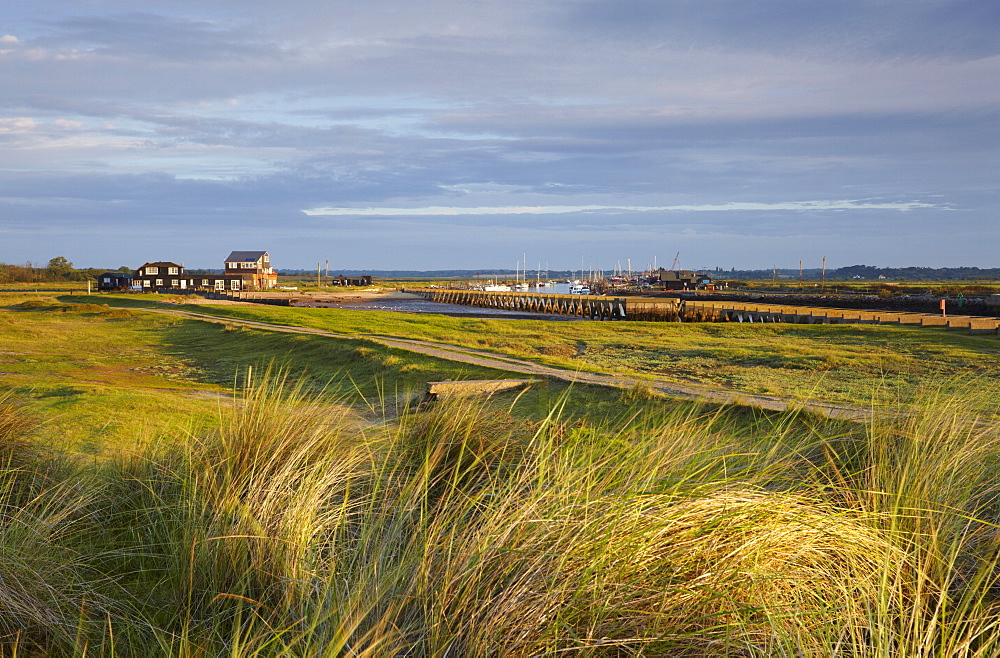 An early morning view of the River Blyth at Walberswick, Suffolk, England, United Kingdom, Europe