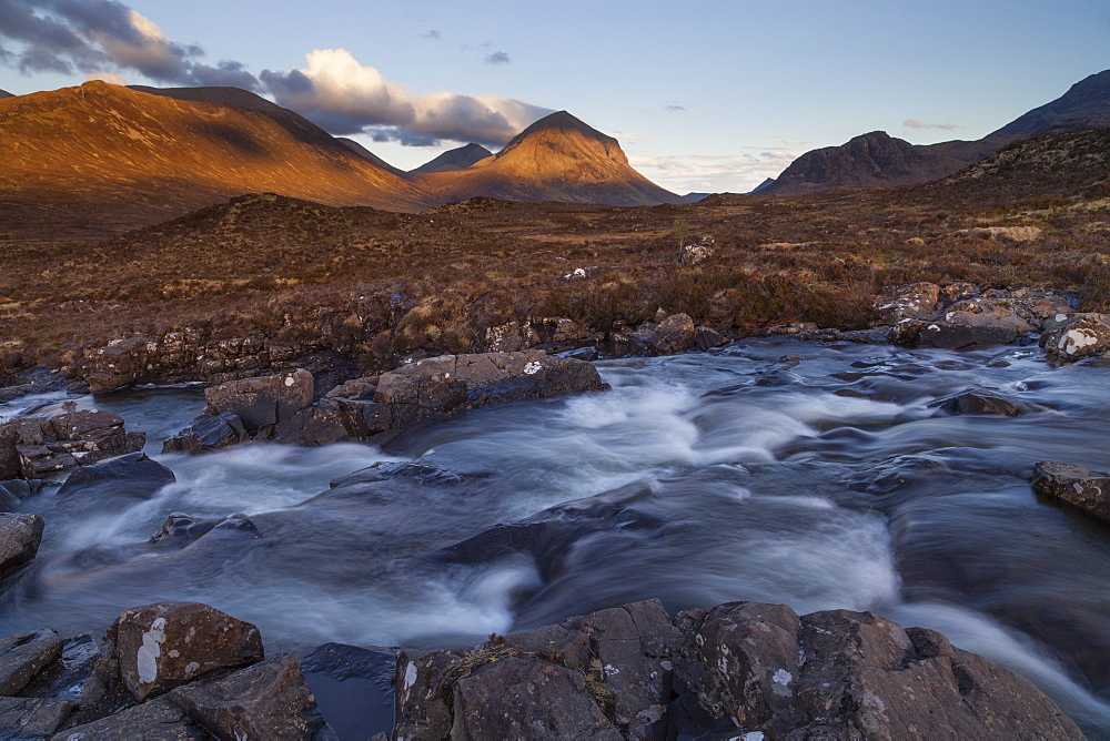 Dramatic light at Glen Sligachan, Isle of Skye, Scotland, United Kingdom, Europe