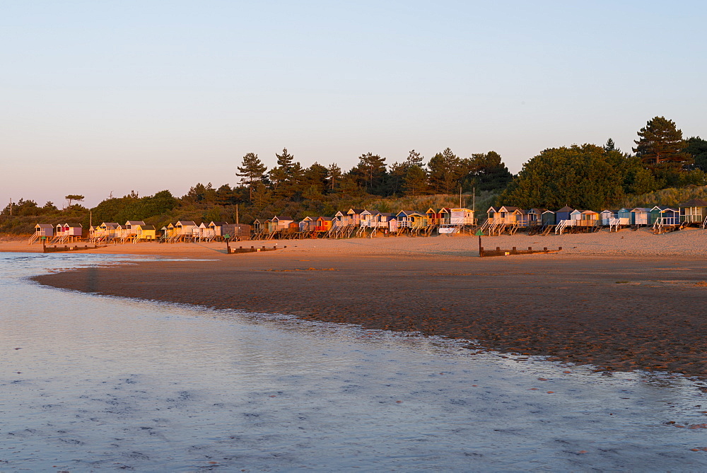 A view of Beach Huts at Wells next the Sea, Norfolk, England, United Kingdom, Europe