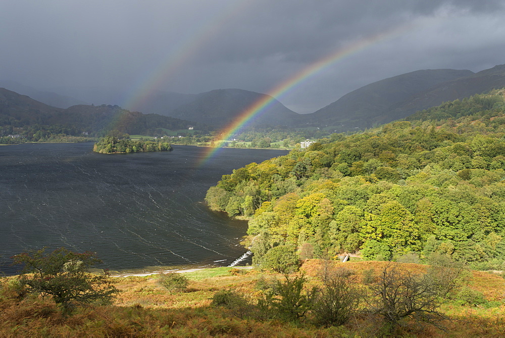 Stormy conditions at Grasmere in the Lake District National Park, Cumbria, England, United Kingdom, Europe