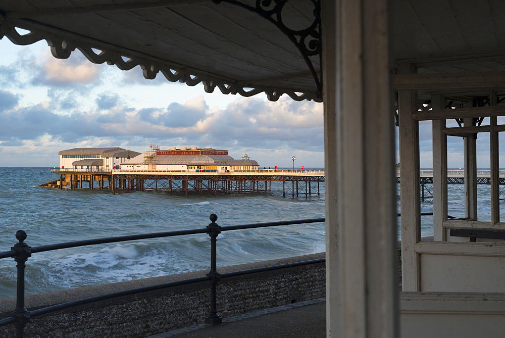 A view of Cromer pier, Norfolk, England, United Kingdom, Europe