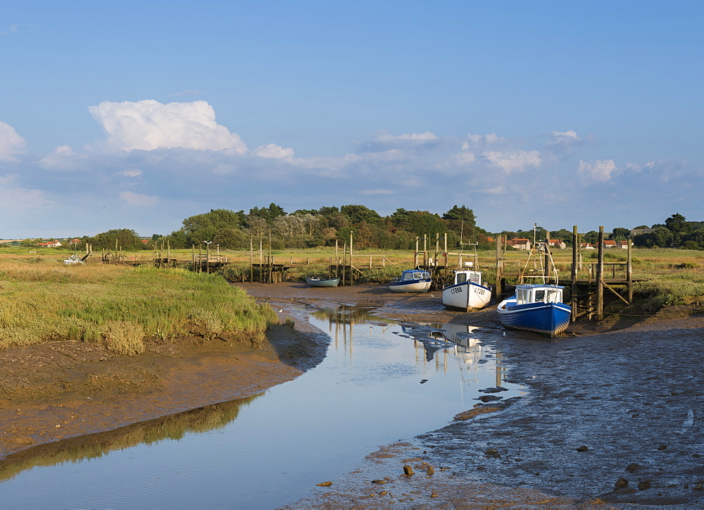 A view of the mooring at Thornham, Norfolk, England, United Kingdom, Europe