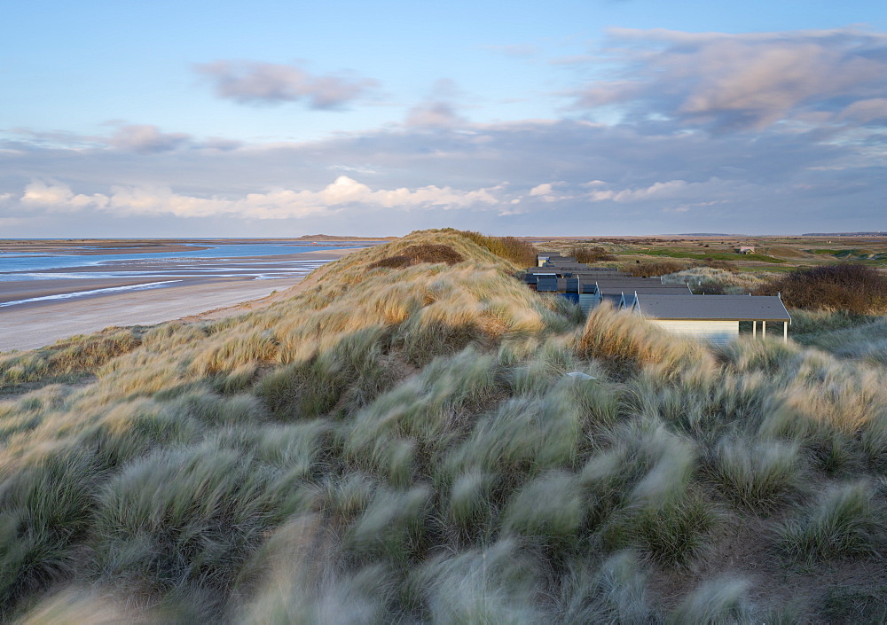 A windy evening at Brancaster Beach, Norfolk, England, United Kingdom, Europe