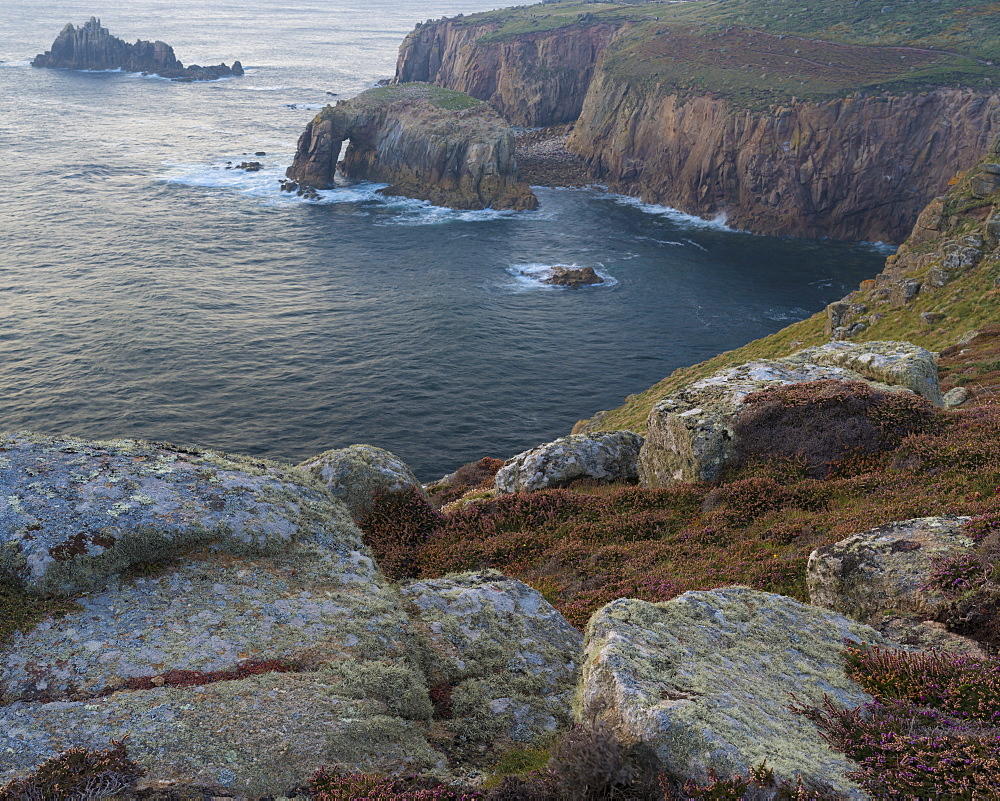 A view from the cliffs at Lands End, Cornwall, England, United Kingdom, Europe