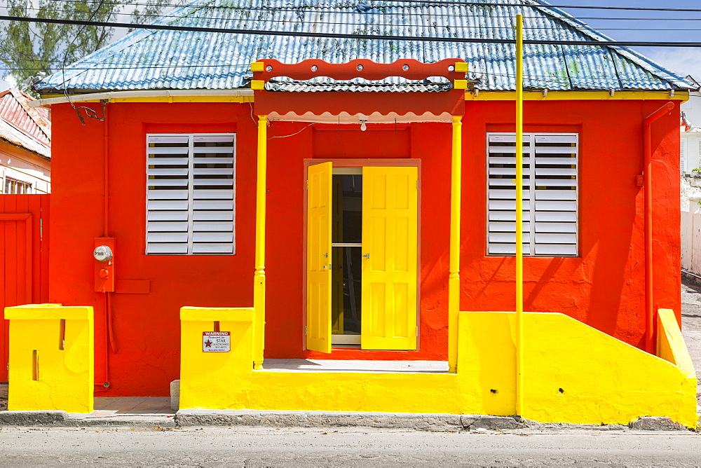 Colourful house on Bay Street, Bridgetown, St. Michael, Barbados, West Indies, Caribbean, Central America