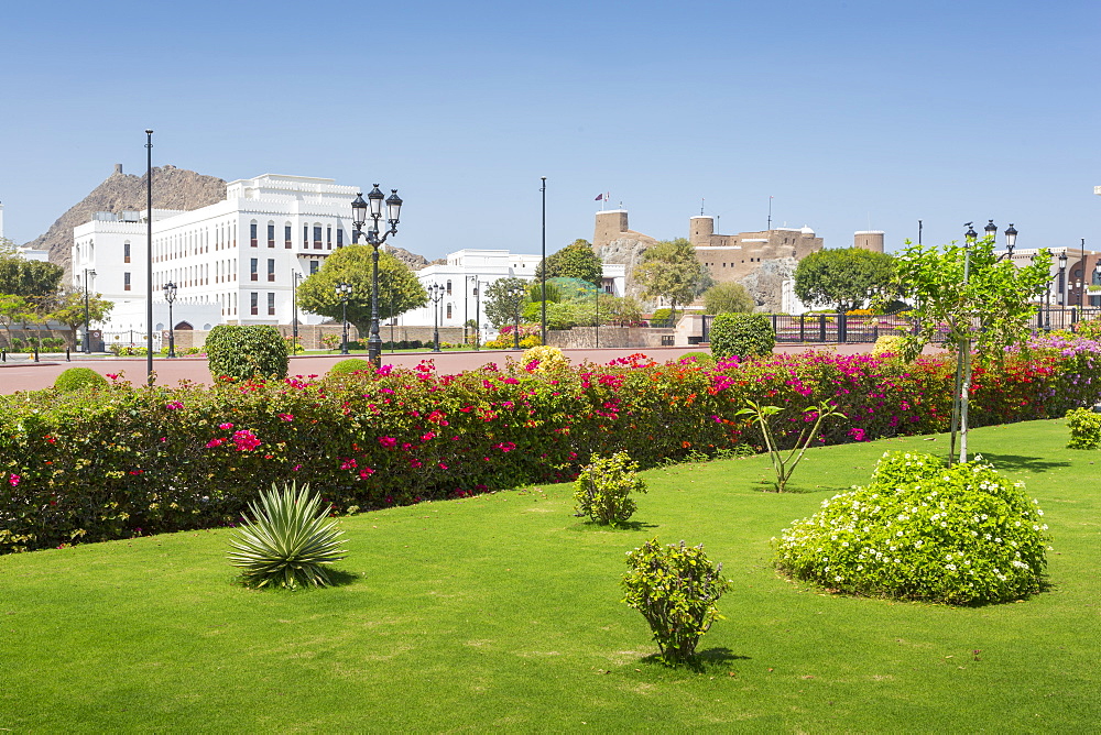 View toward Al Mirani Fort, Muscat, Oman, Middle East