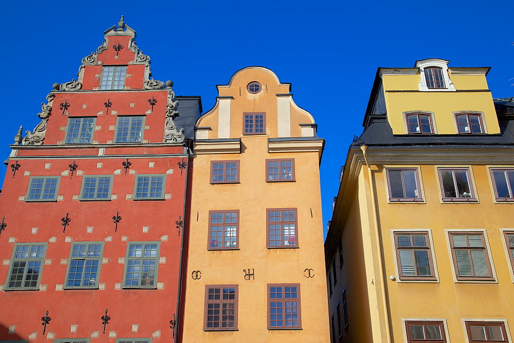 Architecture, Stortorget Square, Gamla Stan, Stockholm, Sweden, Scandinavia, Europe