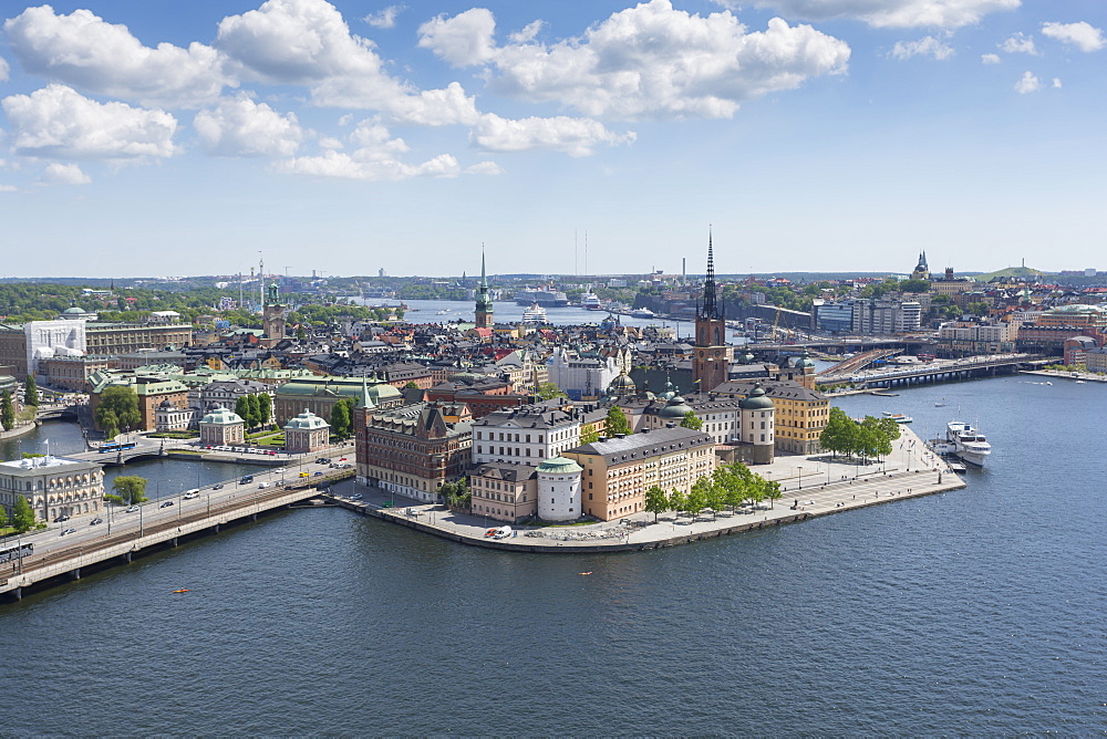 View of Riddarholmen Town Hall Tower, Stockholm, Sweden, Scandinavia, Europe