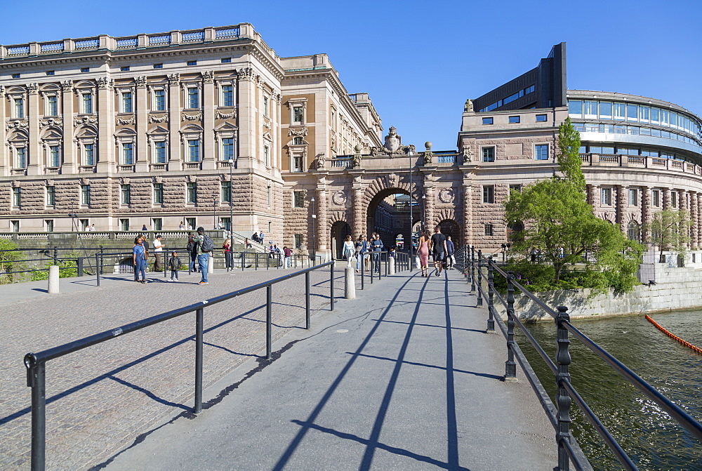 View of Parliament House (Riksdagshuset), Stockholm, Sweden, Scandinavia, Europe