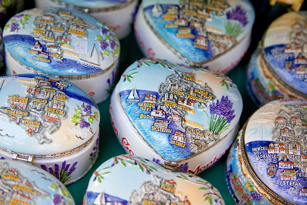 Souvenir pottery, Old Town, Budva, Montenegro, Europe