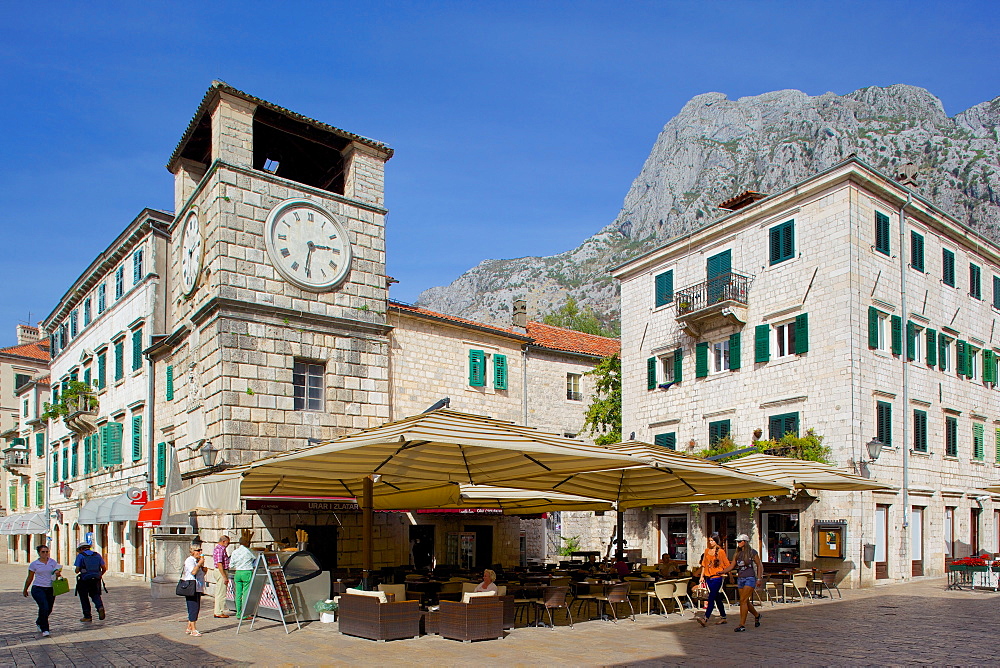 Old Town Clock Tower, Old Town, UNESCO World Heritage Site, Kotor, Montenegro, Europe