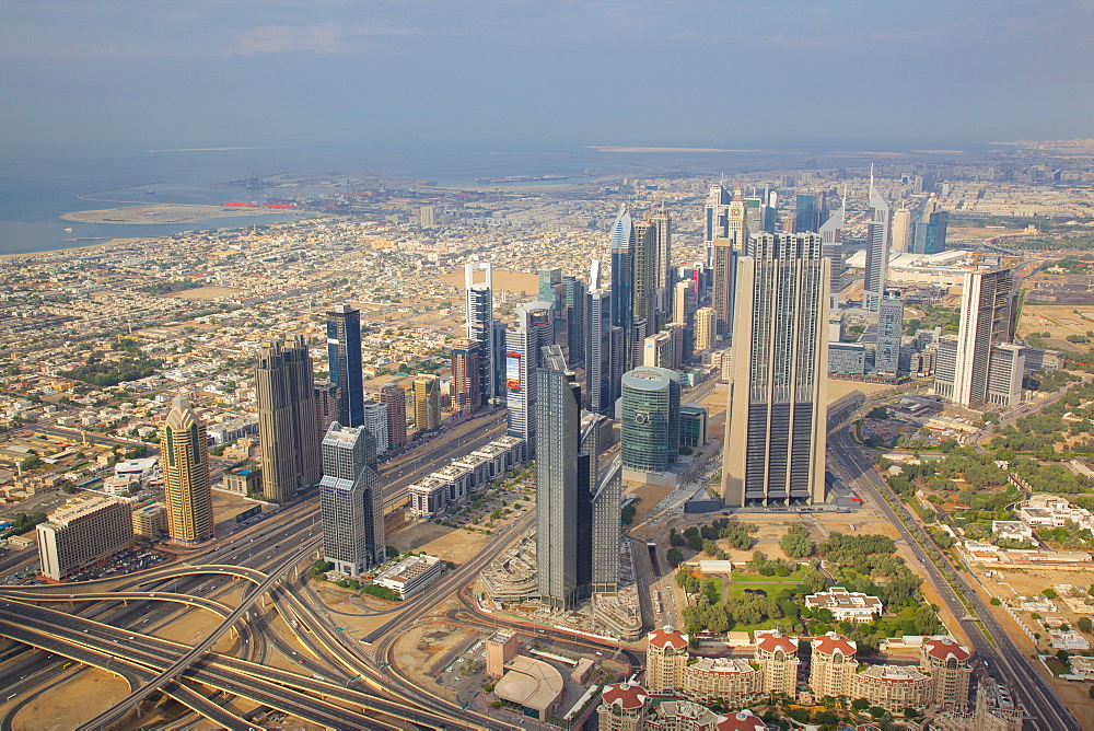 View from Burj Khalifa, Dubai, United Arab Emirates, Middle East