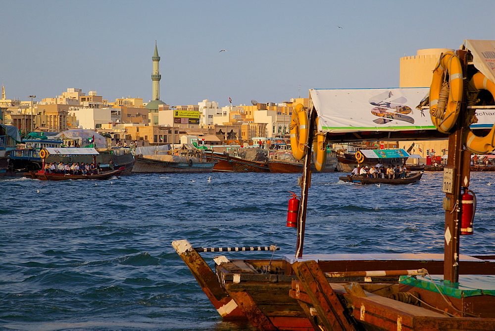 Water taxi on The Creek, Dubai, United Arab Emirates, United Arab Emirates, Middle East