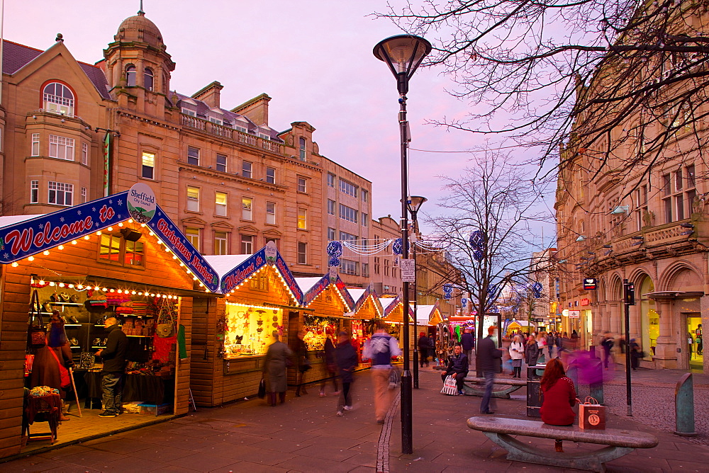 Christmas Market, Sheffield, South Yorkshire, Yorkshire, England, United Kingdom, Europe