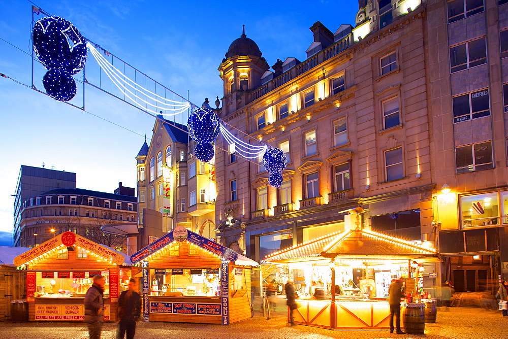 Christmas Market, Sheffield, South Yorkshire, Yorkshire, England, United Kingdom, Europe