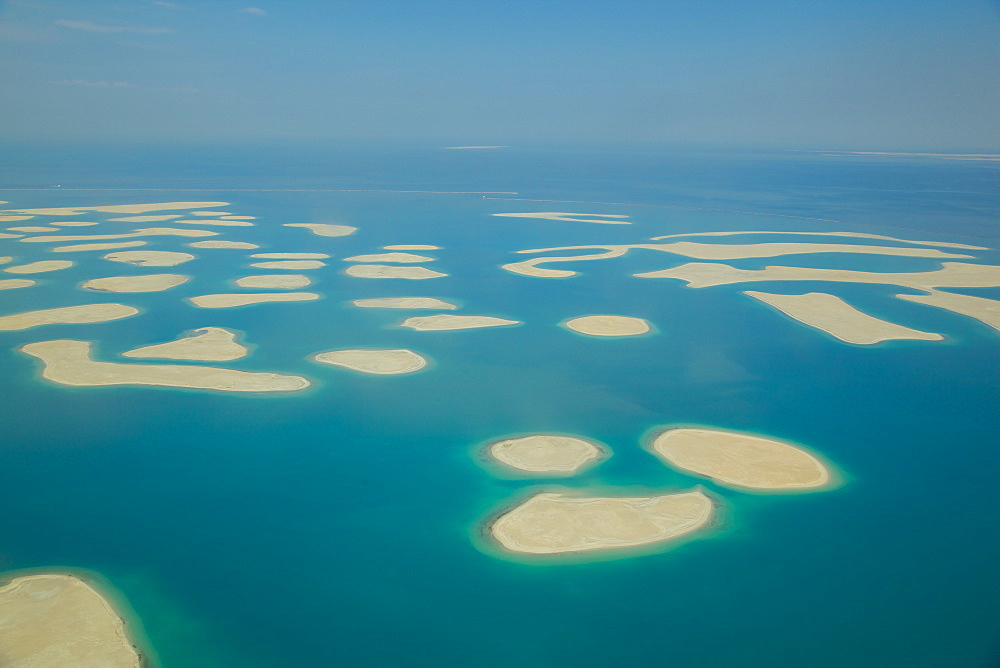 View of The World from seaplane, Dubai, United Arab Emirates, Middle East