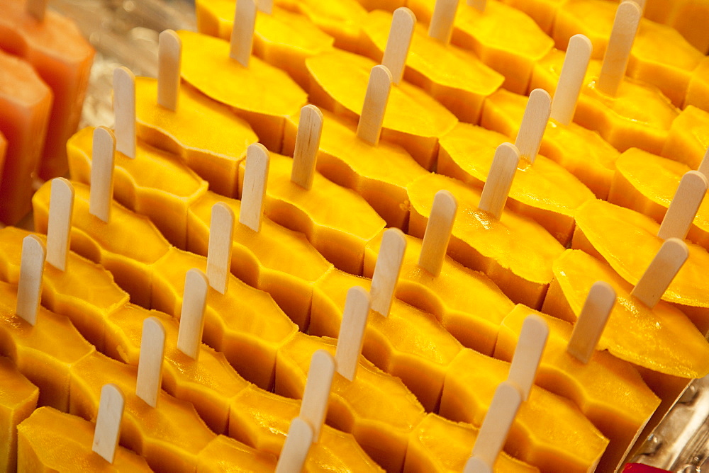 Colourful icecream, Bergamo, Lombardy, Italy, Europe