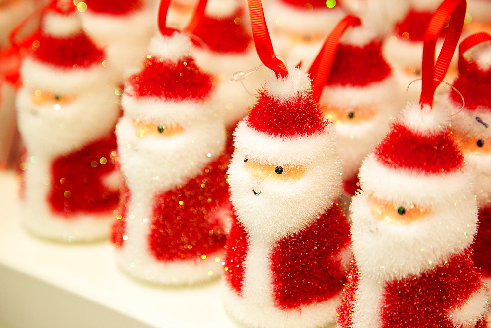 Santa Claus Chritmas decoration, Sheffield, Yorkshire, England, United Kingdom, Europe