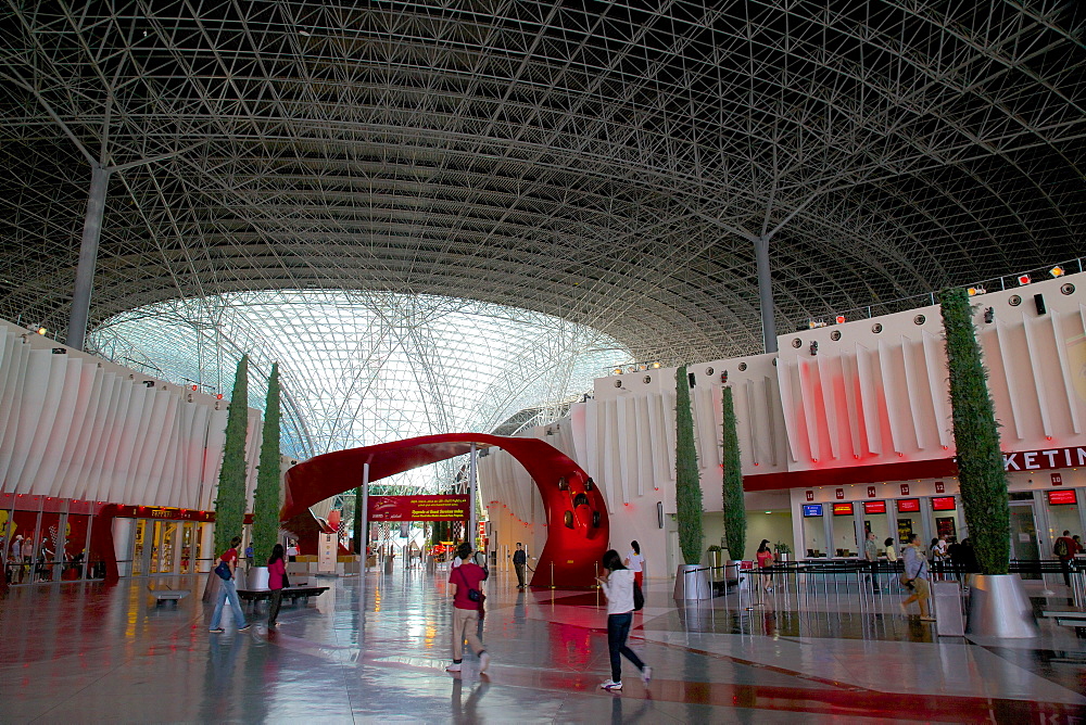 Entrance, Ferrari World, Yas Island, Abu Dhabi, United Arab Emirates, Middle East