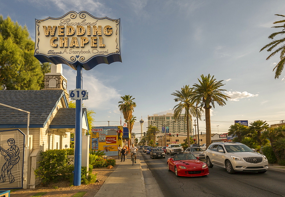 Graceland Wedding Chapel on Las Vegas Boulevard, The Strip, Las Vegas, Nevada, United States of America, North America