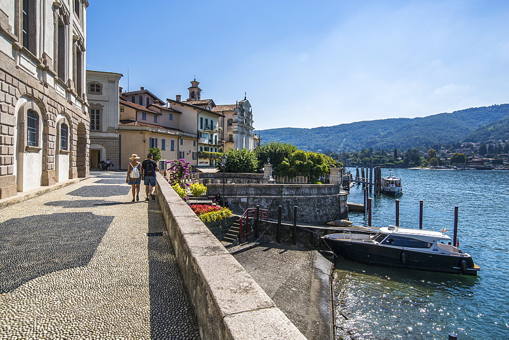 View of architecture on Isola Bella, Borromean Islands, Lago Maggiore, Piedmont, Italian Lakes, Italy, Europe