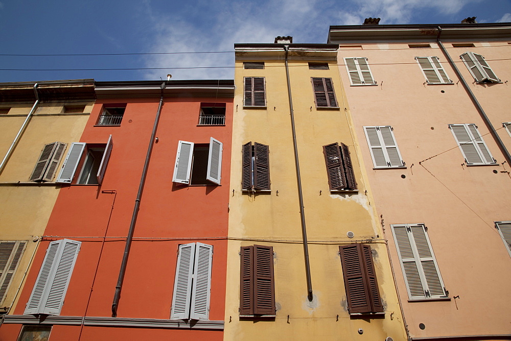 Colourful houses, Parma, Emilia Romagna, Italy, Europe