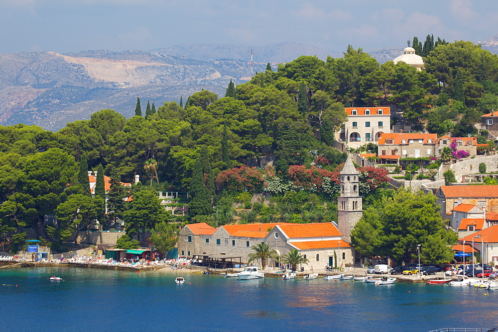 View of Old Town, Cavtat, Dubrovnik Riviera, Dalmatian Coast, Dalmatia, Croatia, Europe 