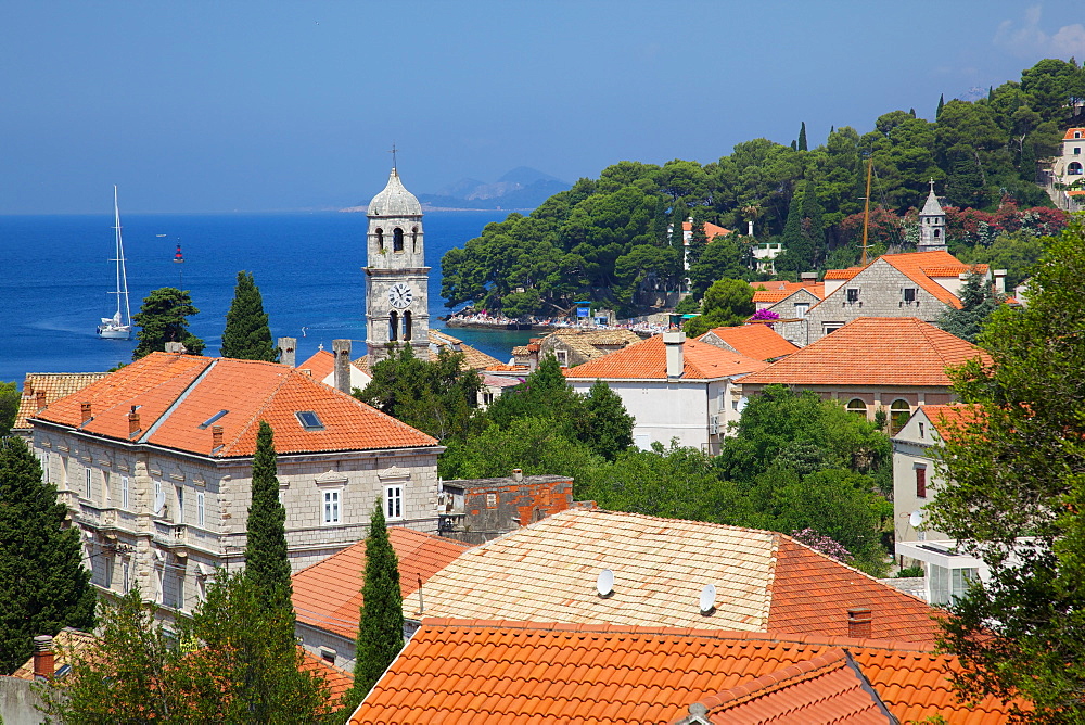 View of Cavtat Old Town, Cavtat, Dubrovnik Riviera, Dalmatian Coast, Dalmatia, Croatia, Europe